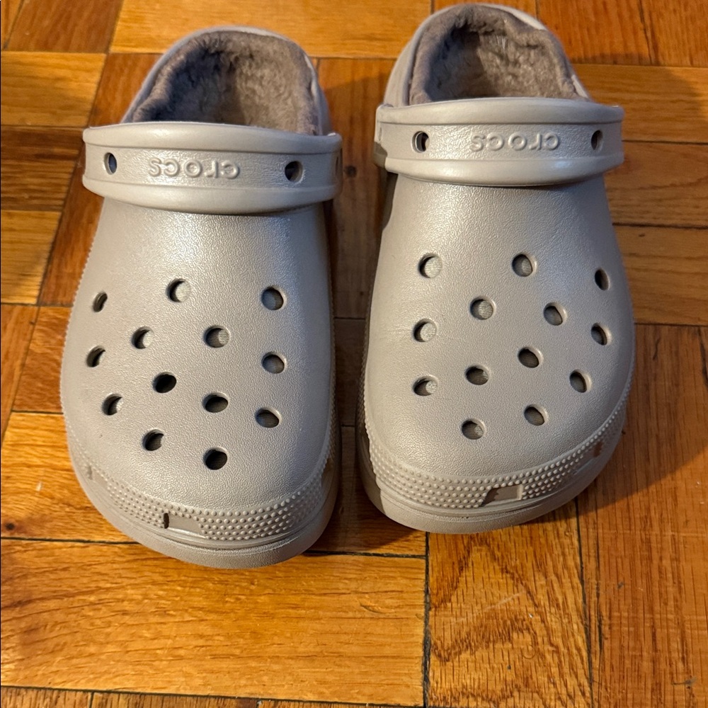 CROCS Kids Light Gray Slippers